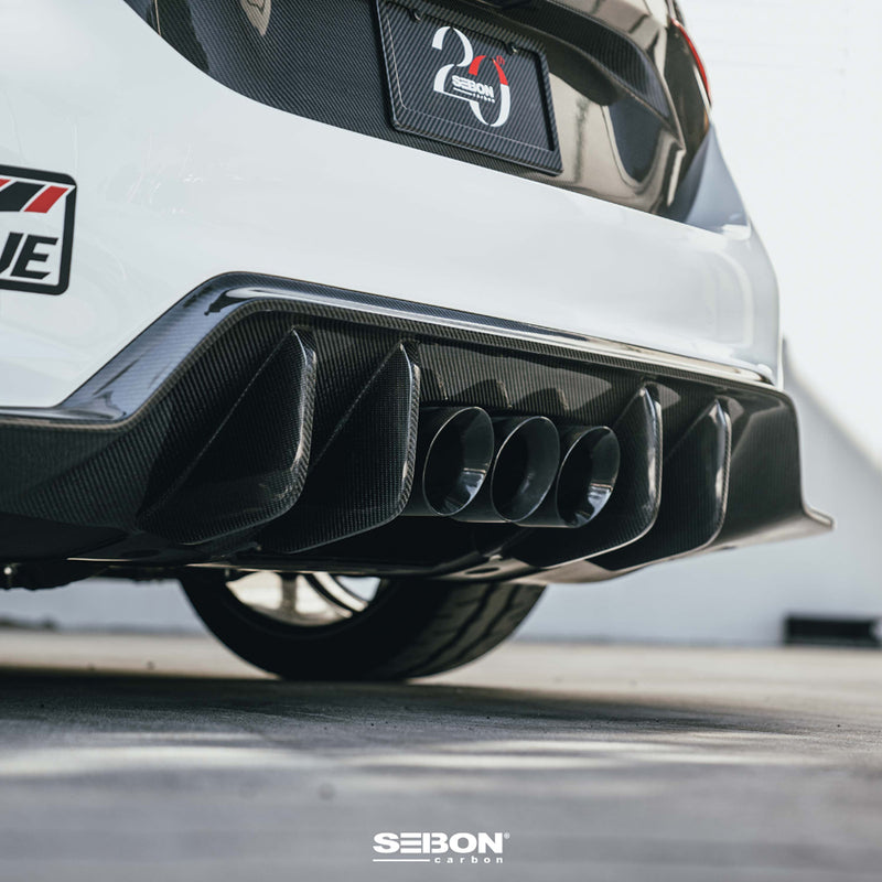 SEIBON MB-Style Carbon Fiber Rear Diffuser - 2023+ Honda Civic Type R (FL5)
