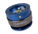 NRG Gen 2.0 5-Bolt Steering Wheel Quick Release – Blue Body / Titanium Chrome Ring (5 Hole Base 5 Hole Top)