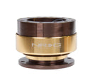 NRG Gen 2.0 Steering Wheel Quick Release – Bronze Body / Chrome Gold Ring