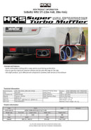 HKS SUPER TURBO Muffler Ti Subaru VAB WRX STI/VAG WRX S4