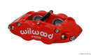 Wilwood Narrow Superlite 4R Brake Caliper - 1.75/1.75 in Piston Bores / 1.25 in Rotor Thickness / Red | 120-12501-RD