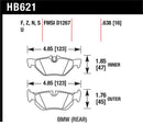 HAWK Performance HT-10 Race Brake Pads (Rear) - 08-11 BMW 128i / 10 BMW 323i / 07-11 BMW 328i / 07-11 BMW 328XI
