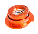 NRG Gen 2.5 Steering Wheel Quick Release – Orange Body / Titanium Chrome Ring