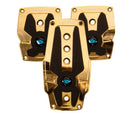 NRG Brushed Aluminum Sport Pedal M/T – Chrome Gold with Black Rubber Inserts