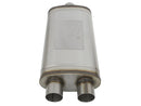 aFe MACH FORCE-Xp Muffler 3" ID Center / Dual – Outlet x 11" W x 6" H x 22" L – Oval Body