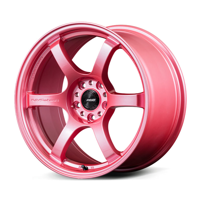 Gram Lights 57CR - 18x10.5 +22 | 5x114.3 | Sakura Pink (w/ Center Cap & No. 21 BK Air Valve)