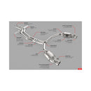 APR Cat-Back Exhaust System without Mid-Muffler – 2014-2018 Audi RS6 / RS7 (C7) – alternate view 3