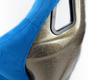 NRG FRP Bucket Seat ULTRA Edition - Large (Blue Alcantara/Gold Glitter Back) – Default Title