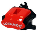 Wilwood Combination Parking Brake Left Brake Caliper - 34 mm Piston Bore / 0.810 in Rotor Thickness / Red / Pos-1 | 120-9809-1-RD