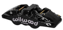 Wilwood AERO6 Right Brake Caliper - 1.75/1.38/1.38 in Piston Bores / 1.25 in Rotor Thickness / Black | 120-13293-BK