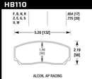 HAWK Performance DTC-80 Race Brake Pads - AP Racing 17mm