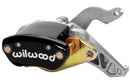 Wilwood MC4 Right Brake Caliper - 1.19 in Piston Bore / 0.81 in Rotor Thickness / Black / Mech Parking Brake | 120-12069-BK