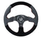 NRG Reinforced Steering Wheel (320mm/ 2.5in. Deep) Sport Leather / Suede w/ Red Stitch