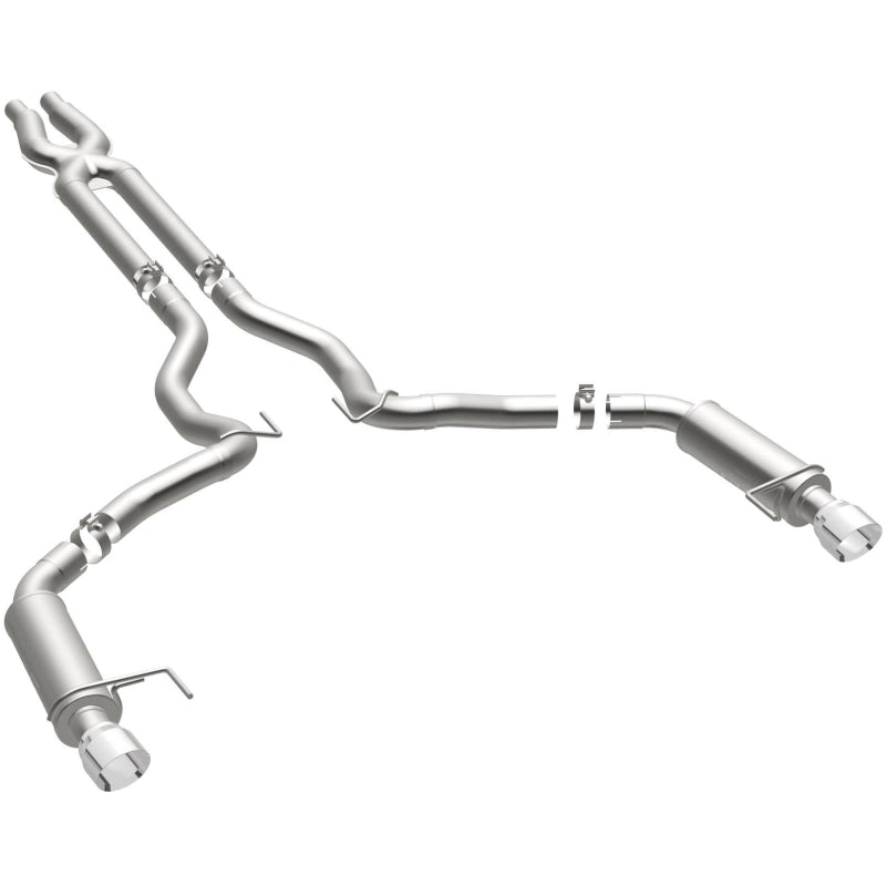 MagnaFlow Cat Back, SS, 3in, Competition, Dual Split Polished 4.5in Tips 2015 Ford Mustang GT V8 5.0