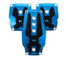 NRG Brushed Aluminum Sport Pedal M/T – Blue with Black Rubber Inserts