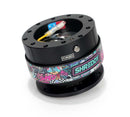 NRG Gen 2.0 Steering Wheel Quick Release – Black Body/Black ring with Shreddy Collab Version 3