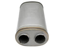 aFe MACH FORCE-Xp Muffler 2.5" ID Offset / Dual x 18" L x 8" W x 5" H – Oval Body