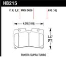 HAWK Performance HT-10 Race Brake Pads (Front) - 93-98 Toyota Supra TT