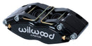 Wilwood Dynapro Radial DS Brake Caliper - 1.25 in Piston Bore / 0.38/0.500 in Rotor Thickness / Black / Dust Seal | 120-14698-BK