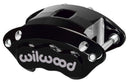 Wilwood D154 Brake Caliper - 1.12/1.12 in Piston Bores / 0.81 in Rotor Thickness / Black | 120-11875-BK