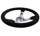 NRG Reinforced Steering Wheel (350mm / 3in. Deep) Black Suede with Hydrodipped Digi-Camo Spokes