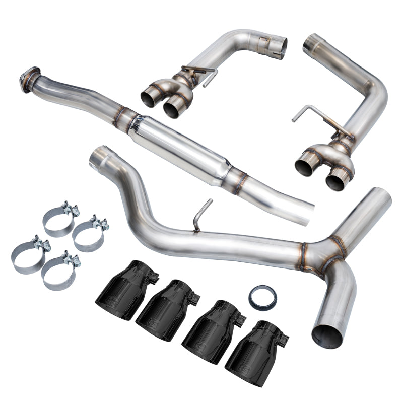 AWE Tuning Subaru WRX/STI VA/GV Sedan Track Edition Exhaust - Diamond Black Tips (102mm)