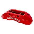Wilwood TX4R Right Brake Caliper - 1.62/1.38 in Piston Bores / 1.25 in Rotor Thickness / Red | 120-16730-RD