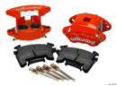 Wilwood D154 Brake Caliper Kit - 1.62/1.62 in Piston Bores / 0.81 in Rotor Thickness / Red / Front | 140-12100-R