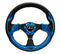 NRG Reinforced Steering Wheel (320mm) Blk w/Blue Trim