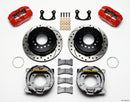Wilwood Dynapro Low-Profile Brake Kit (Red Calipers) - Small Ford / 11.00 in Drilled Rotors / 2.50 in Offset / Parking Brake | 140-11403-DR
