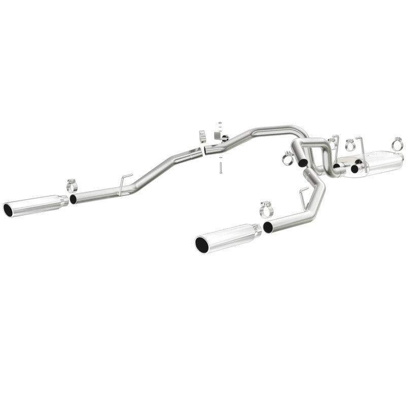 Magnaflow 09-13 Dodge Ram 1500 V6 3.6L Dual Spilt Rear Exit Polished Stainless C/B Perf Exhaust