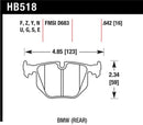 HAWK Performance HT-10 Race Brake Pads (Rear) - BMW 330ci / 330i / 330xi / 525i / 740i / 754il / m3 / m5 / x3 / x5 / z4 / z8 / Range Rover HSE Brake