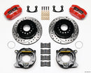 Wilwood Dynapro Dust-Boot Brake Kit (Red Calipers) - Park New Big Ford - Drilled Rotors / 2.50 in Offset / Pro Street / Parking Brake | 140-13207-DR