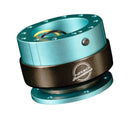 NRG Gen 2.0 Steering Wheel Quick Release – Minty Fresh Body / Titanium Chrome Ring