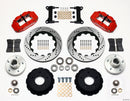 Wilwood Narrow Superlite 6R Front Brake Kit (Red Powder Coat Calipers) - 1960-1987 Chevrolet C-10 CPP Drop Spindle - 14.00 in Drilled & Slotted Rotors / Hub Kit | 140-10776-DR
