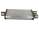 aFe MACH FORCE-Xp SS Muffler 3" Center Inlet / 2.5" Dual Outlets 18" L x 9" W x4in H Body