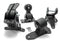 Innovative 12-15 Civic K-Series Black Steel Mounts 85A Bushings (K24Z7 and Manual Trans)