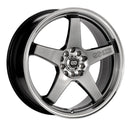 ENKEI EV5 Wheel - 17x7.0 +38 | 5x100/5x114.3 | Hyper Black w/ Machined Lip