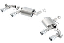 Borla Axle-Back Exhaust – 16 Chevy Camaro SS 6.2L with Dual NPP Quad Tips Dual Exit Rear Section - Borla exhaust system