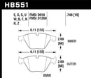 HAWK Performance HT-10 Race Brake Pads (Front) - 07-09 BMW 335d / 335i / 335xi / 08-09 328i / m3