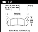 HAWK Performance HT-10 Race Brake Pads (Rear) - 94-97 & 99-03 Mazda Miata