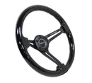 NRG Reinforced Steering Wheel (350mm / 3in. Deep) Black Wood with Blk Matte Spoke/Black Center Mark – Default Title