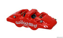 Wilwood AERO6 Left Brake Caliper - 1.75/1.38/1.38 in Piston Bores / 1.25 in Rotor Thickness / Red | 120-13294-RD