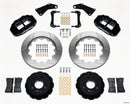 Wilwood Narrow Superlite 6R Front Brake Kit (14.00 in Slotted Rotors - Black Calipers) - 1965-1982 Chevrolet Corvette (C2/C3) - Hat Kit | 140-10617