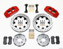 Wilwood Dynapro 6 Front Brake Kit (12.19 in Drilled & Slotted Rotors - Red Powder Coat Calipers) - 1990-1999 Honda Civic - with 240 mm Disc / Hat Kit | 140-10736-DR