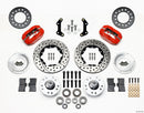 Wilwood Forged Dynalite Front Brake Kit (11.00 in Drilled & Slotted Rotors - Red Powder Coat Calipers) - 1973-1980 CDP A B E & F Body | 140-11019-DR