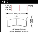 HAWK Performance HT-10 Race Brake Pads - AP Racing Essex / Brakeman / CNC / Coleman / Outlaw / Wilwood