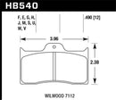 HAWK Performance HT-10 Race Brake Pads - 0.490in Thickness Wilwood Ferro-carbon