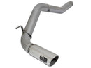 aFe LARGE BORE-HD 5 in. 409 Stainless Steel DPF-Back Exhaust System – 16 Nissan Titan XD 5.0L V8 CC/SB Turbo Diesel