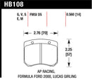 HAWK Performance HT-10 Race Brake Pads - AP Racing / FF 2000